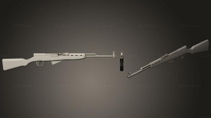 Оружие (СКС 2, WPN_0181) 3D модель для ЧПУ станка